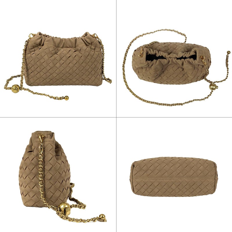 Joryin Woven Women's Crossbody Bag & Evening Purse, Trendy Dumpling Clutch & Hobo Cloud Shoulder Bag Trendy Dumpling Clutch - Image 4